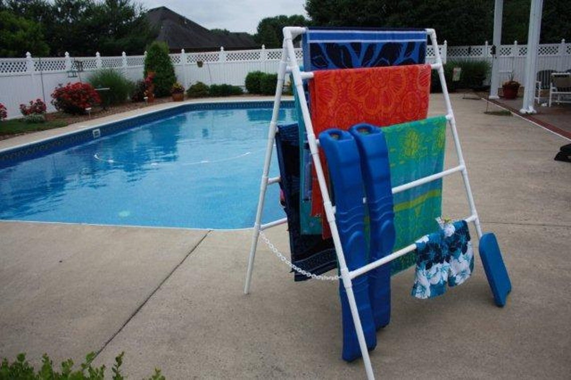 Outdoor Beach Towel Rack Etsy