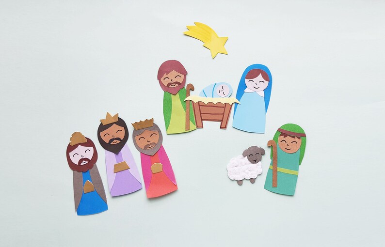 DIY Nativity Scene Paper Craft With PDF Template and Instructions Etsy