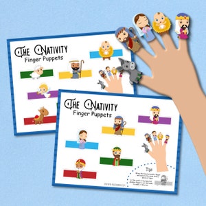 Nativity Paper Finger Puppets | Craft for Kids | Printable | Instant Download