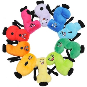 Individual Small Plush Numbers.  Message seller for remaining availability of 10-in posable and 20-in pillow numbers.