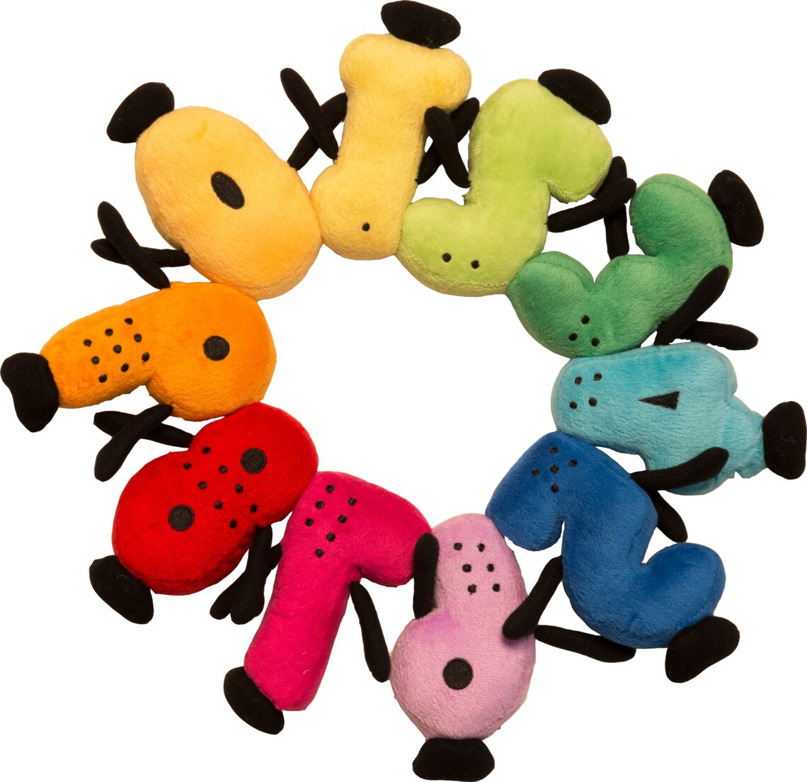 Award-winning soft plush numbers 0-9 with magnets in backpack | Etsy