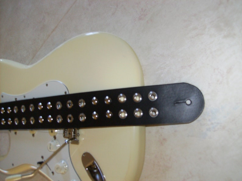 Custom Leather Guitar Strap heavy Metal 2 1/2 Wide Etsy