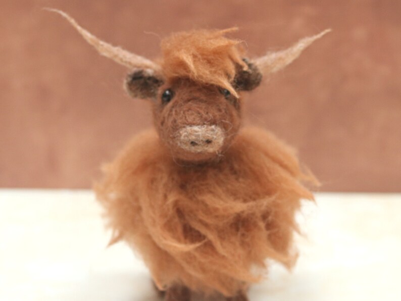 Highland Cow Needle Felting Kit British Felting Wool Etsy UK