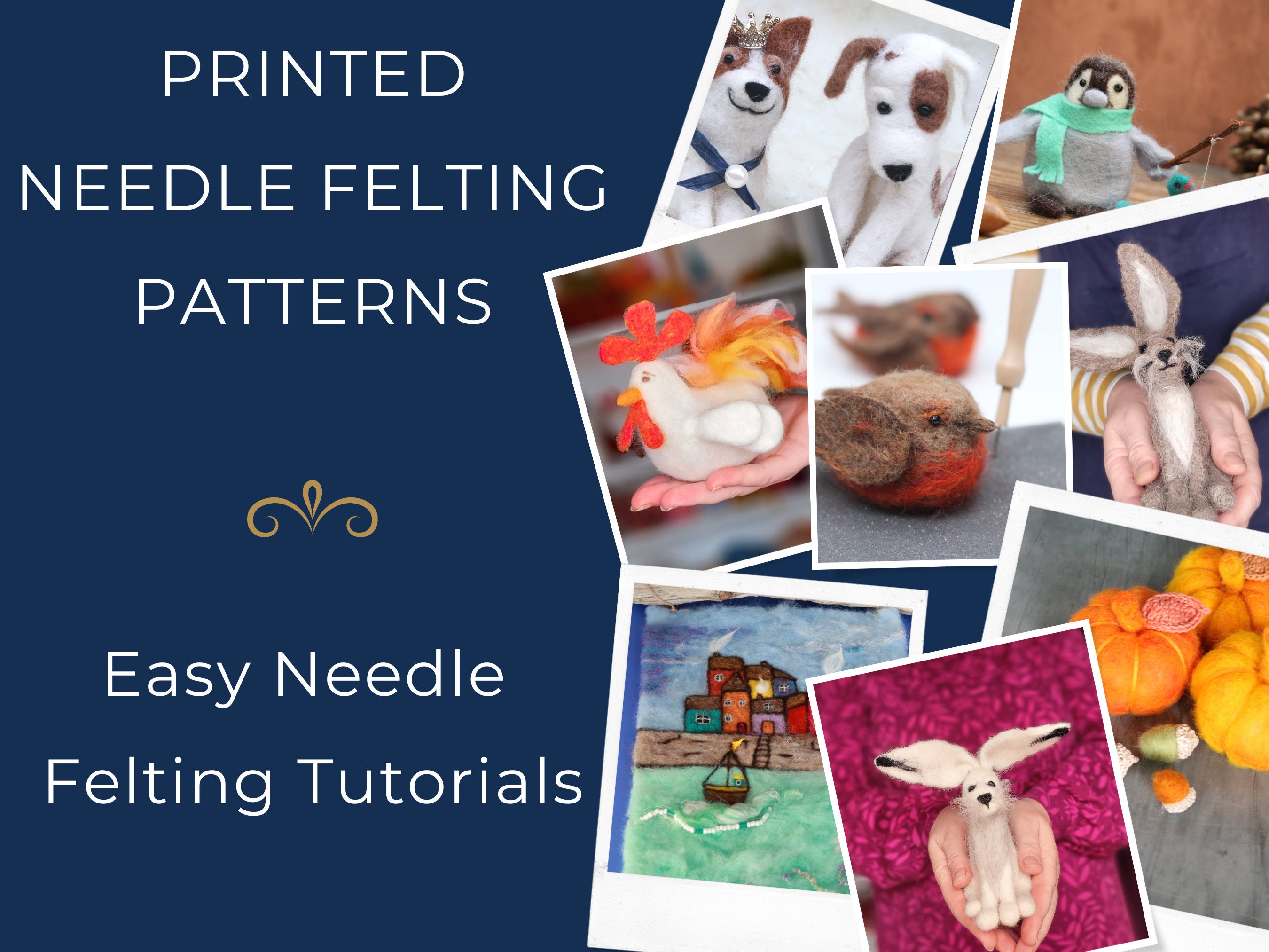 Printed Needle Felting Patterns Printed and Posted to You - Etsy UK