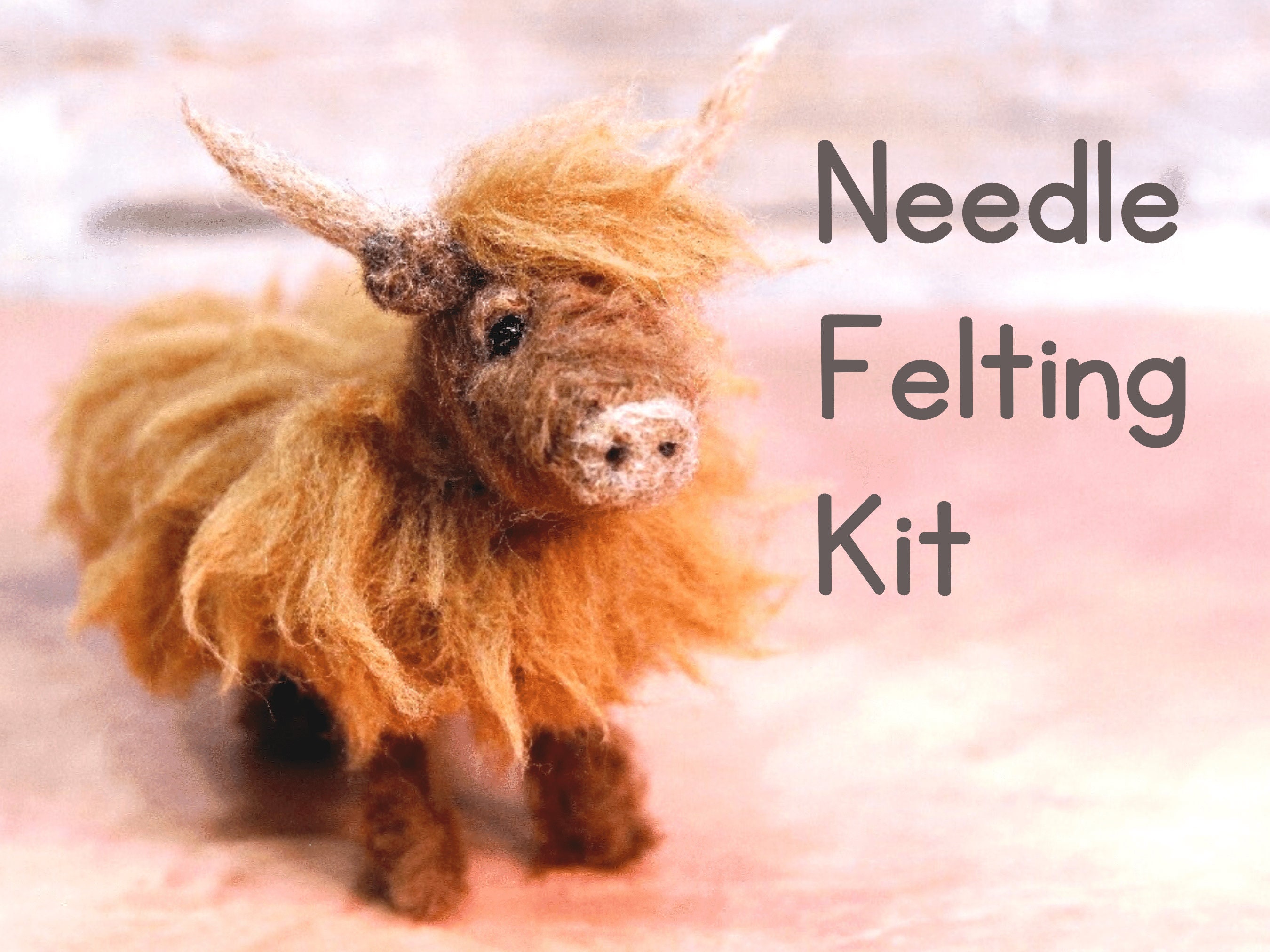 Animal Brooch Felting Kit, Needle Felt Kit, Wool Felting Kit, DIY Kit,  Craft Kit, Felting Beginner Kit, Felting Supplies, Handmade Gift 
