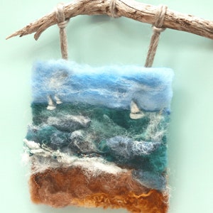 Needle felted picture pattern - pdf pattern download for needle felted picture - Learn to paint with wool