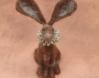 Hare Needle Felting Pattern For Beginners - Instant download and video tutorial - Perfect for beginners and a great handmade gift