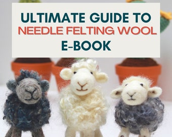 Needle felting wool guide eBook, What felting wool do I need,  Needle felting tutorials for beginners, DIY craft ideas, Crafts on a budget