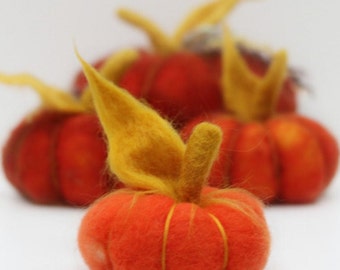 Felt Pumpkin Pattern: Fall Decor Needle Felting (PDF Download)