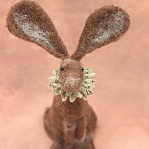 Hare Needle Felting Kit Hare Felting Starter Kit Plus Video Etsy