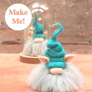Gnome Needle Felting Pattern For Beginners Plus Video Tutorial, Christmas Craft Ideas, Instant download, Start needle felting today!