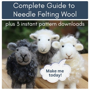 Needle Felting Patterns And Needle Felting Wool Guide - Instant Download