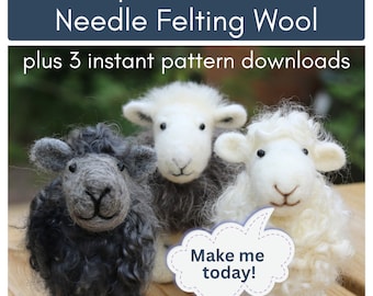 Ultimate Needle Felting Wool Guide and Needle Felting Patterns Bundle! Download and start needle felting today!