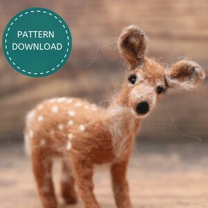 Deer needle felting pattern Needle felting PDF Deer felting pattern Christmas craft patterns image 3