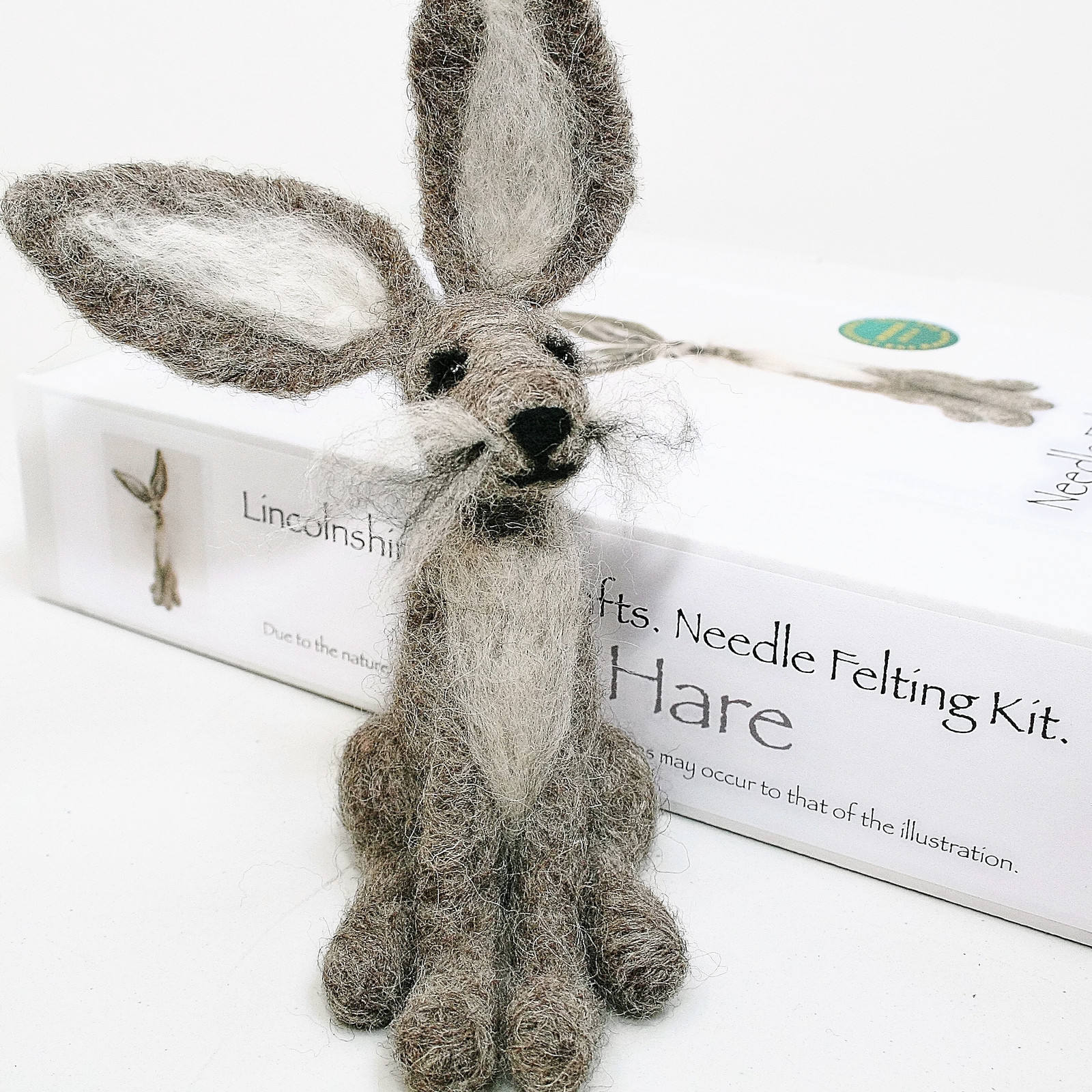 Hare needle felting kit for beginners Complete felting Etsy