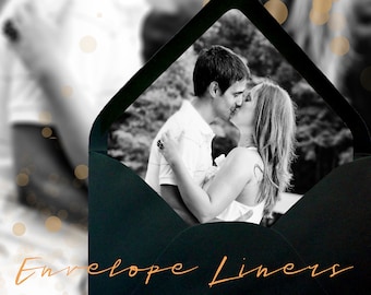Custom Personalized Envelope Liner plus Envelope for Wedding Invitations, Party, Graduation, Birthday or Baby Shower Invitations ~Sample~