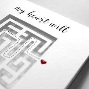 Lange afstand relatie handgemaakte Greeting Card "Mijn hart zal altijd vinden jou" / / verjaardag geschenk, Valentijnsdag, militaire, verjaardag
