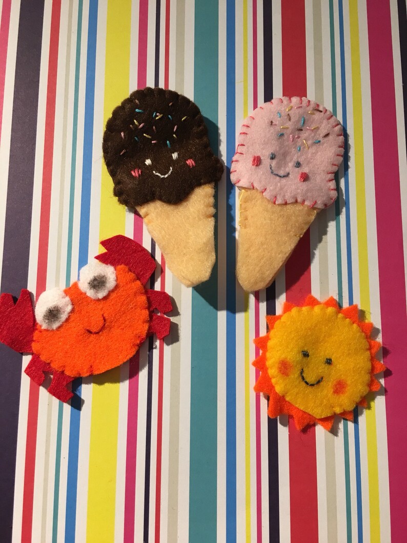 Ice cream finger puppets summer vacation toys kids travel toys Etsy