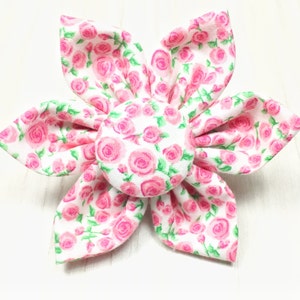 Rose Flower / Rose Dog Collar Flower / Dog Flower / Rose Garden / Rosebud / Rose Dog Bow / Spring / Summer / White / Pink / Dog Collar