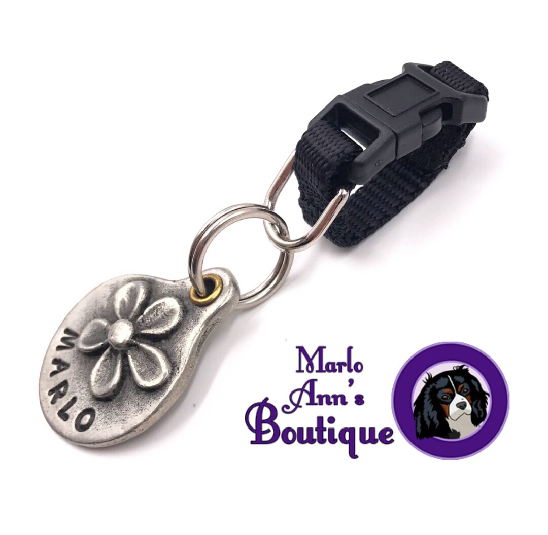 Quick Change Dog Tag Holder, Dog Collar, Pet ID Changer, Pet ID Holder, Pet ID Tag Holder, Tag