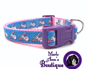 Easter / Dog Collar / Easter Bunny / Easter Egg / Spring / Polka Dot / Dog Collar and Leash Set / Dog Leash / Spring Dog Collar