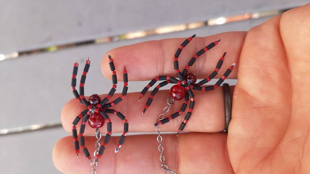 Orecchini Pendenti A Forma Di Ragno Nero - Stile Punk Gotico Vintage, Bigiotteria In Lega, Regalo Halloween Per Donne E Ragazze