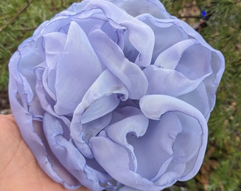 Giant Lilac Flower Hair Clip: Periwinkle Wedding Pin