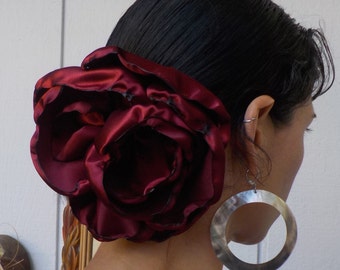 Spanish Flamenco Style Hair Flower Pink with Black Spots Spanish Flamenco Style Hair Flower Pink with Black Spots