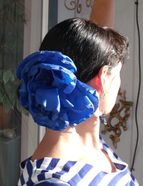 Electric Blue Giant Hair Clip Pin Belly Dance Flamenco Etsy