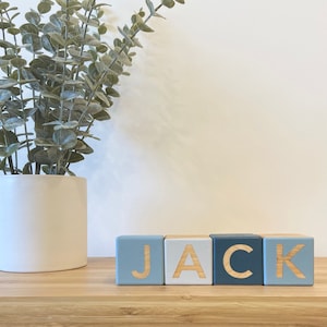 Bloques de madera personalizados con nombre: regalo personalizado para bebé, decoración para habitación infantil, recuerdo para baby shower, bloques de madera para bebé, regalo hecho a mano para recién nacido.