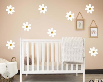 Daisy Wall Decals - Nursery or Toddler Room - Baby Girl Flower Wall Design - Coquette - Decoration - Liv and Bear