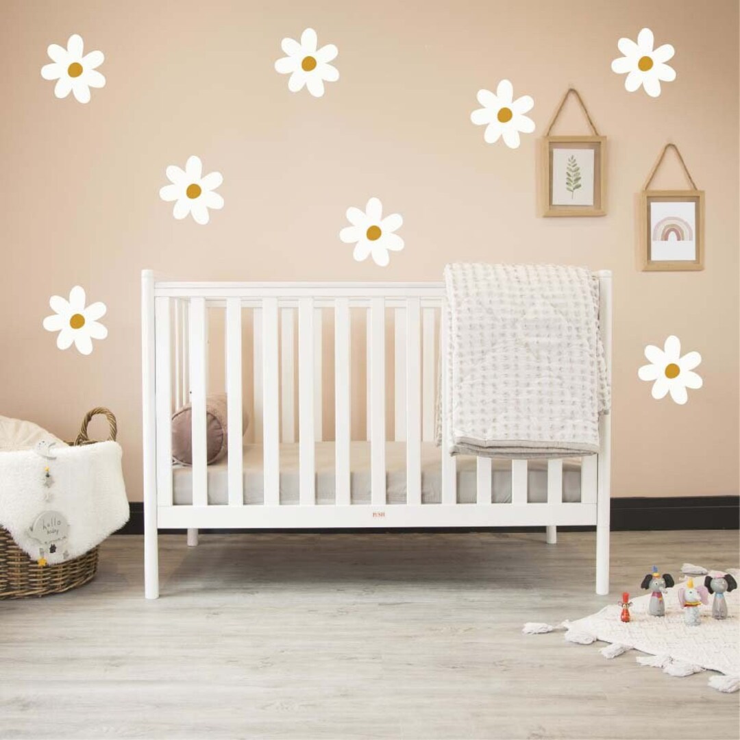 Daisy Wall Decals - Nursery or Toddler Room - Baby Girl Flower Wall ...
