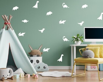 Dinosaur Wall Decals - Nursery or Toddler Room - Baby Boy Dino Wall Design - Decoration - LIV AND BEAR