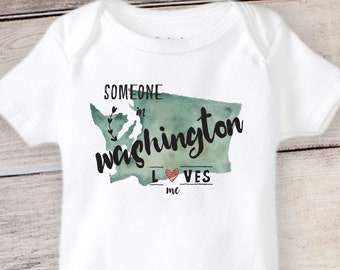 Toddler//Kids Ruffle T-Shirt My Papa in Washington Loves Me