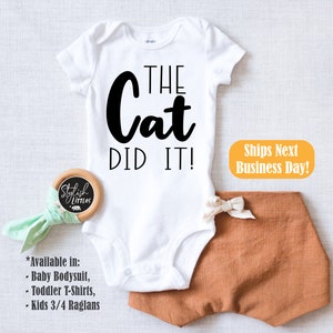 The Cat or Dog Did It Funny Baby Onesies®, Cat Dog Lover Baby Kids Shirt, BOHO Hipster Baby shirt, New Baby Shower Gift, Kids Birthday Gift