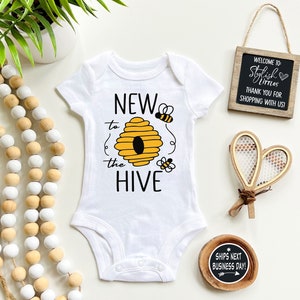 New to the Hive Baby Bee Onesie®, Bumble Bee Cute Baby Onesie®, Honey Bee Baby Onesie® Bodysuit, Cute Bumble Bee Onesie®, Baby Shower Gift