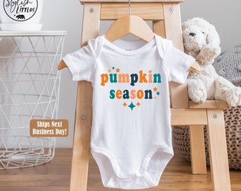 Pumpkin Fall Season BOHO Baby Girl Boy Onesies® - Autumn Pumpkin Patch Bonfires Kids Graphic Tee Shirts - Thanksgiving Halloween Onesies®