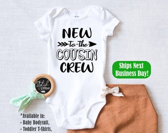 New to the Cousin Crew Baby Onesies®, New Baby Boy Girl Cousin Shirt, BOHO Hipster Baby shirt, Newborn Coming Home Onesie®, Baby Shower Gift