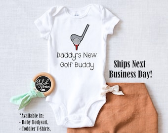 Daddy's Golf Buddy Funny Baby Onesie®, Pregnancy Baby Announcement Husband, Gift for New Dad Uncle Grandpa, Father's Day Gift, Baby Golfer