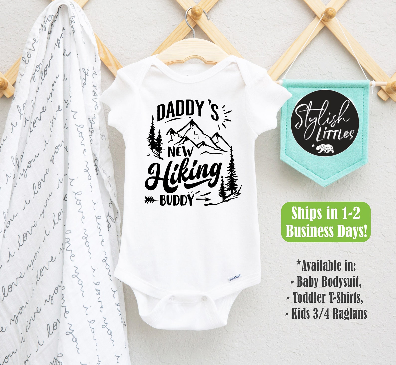 Daddy's New Hiking Buddy Pregnancy Announcement Baby - Etsy
