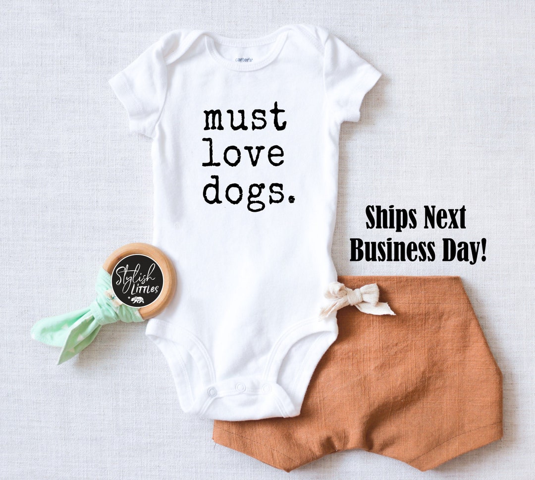 Must Love Dogs Baby Onesie®, Puppy Love Cute Baby Onesie®, Hipster Baby