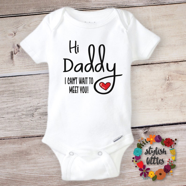 Baby Announcement Onesie ® for Dad Daddy Father Papa Etsy
