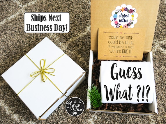 guess what baby announcement