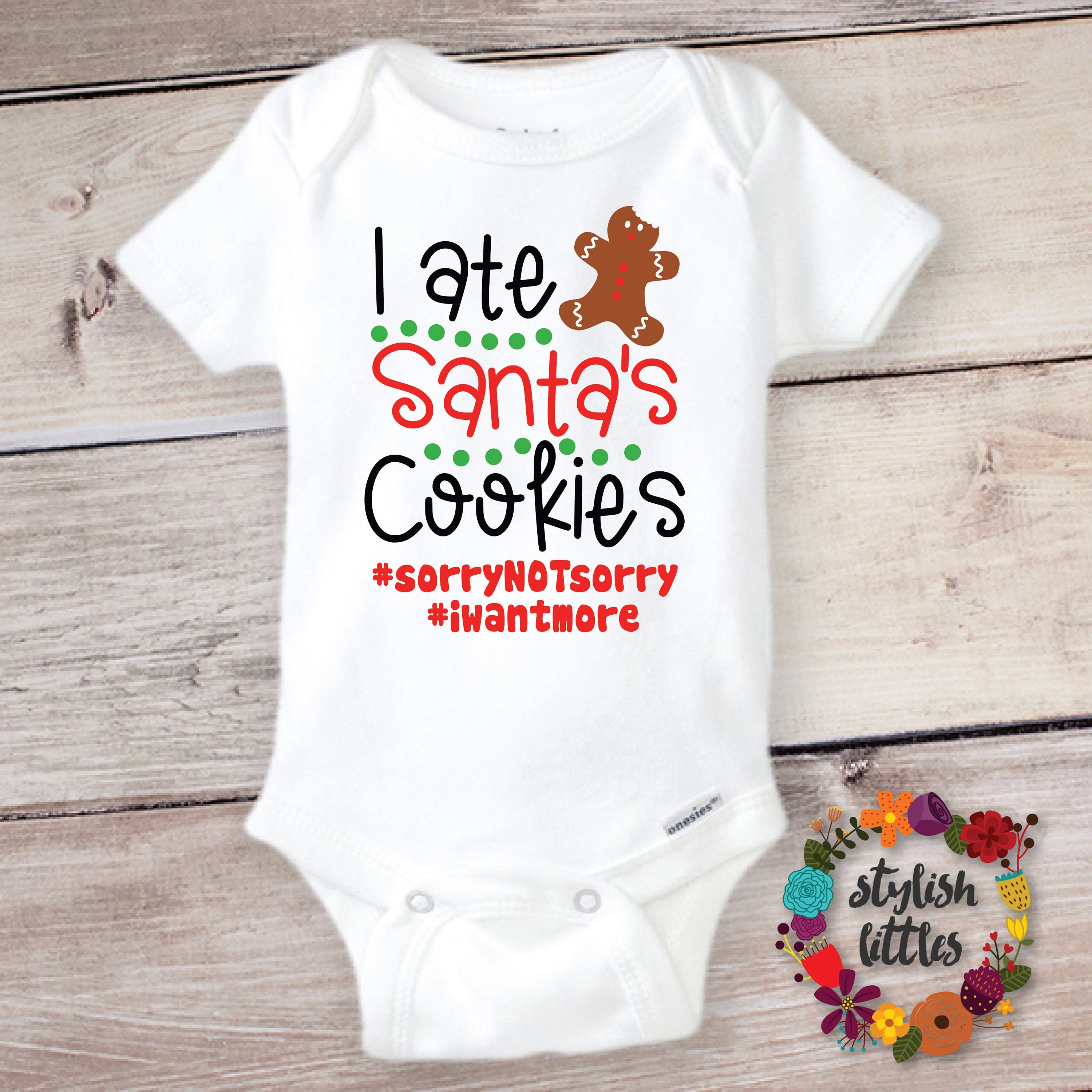 Funny Christmas Baby Onesie ® a colorful Santa's Etsy