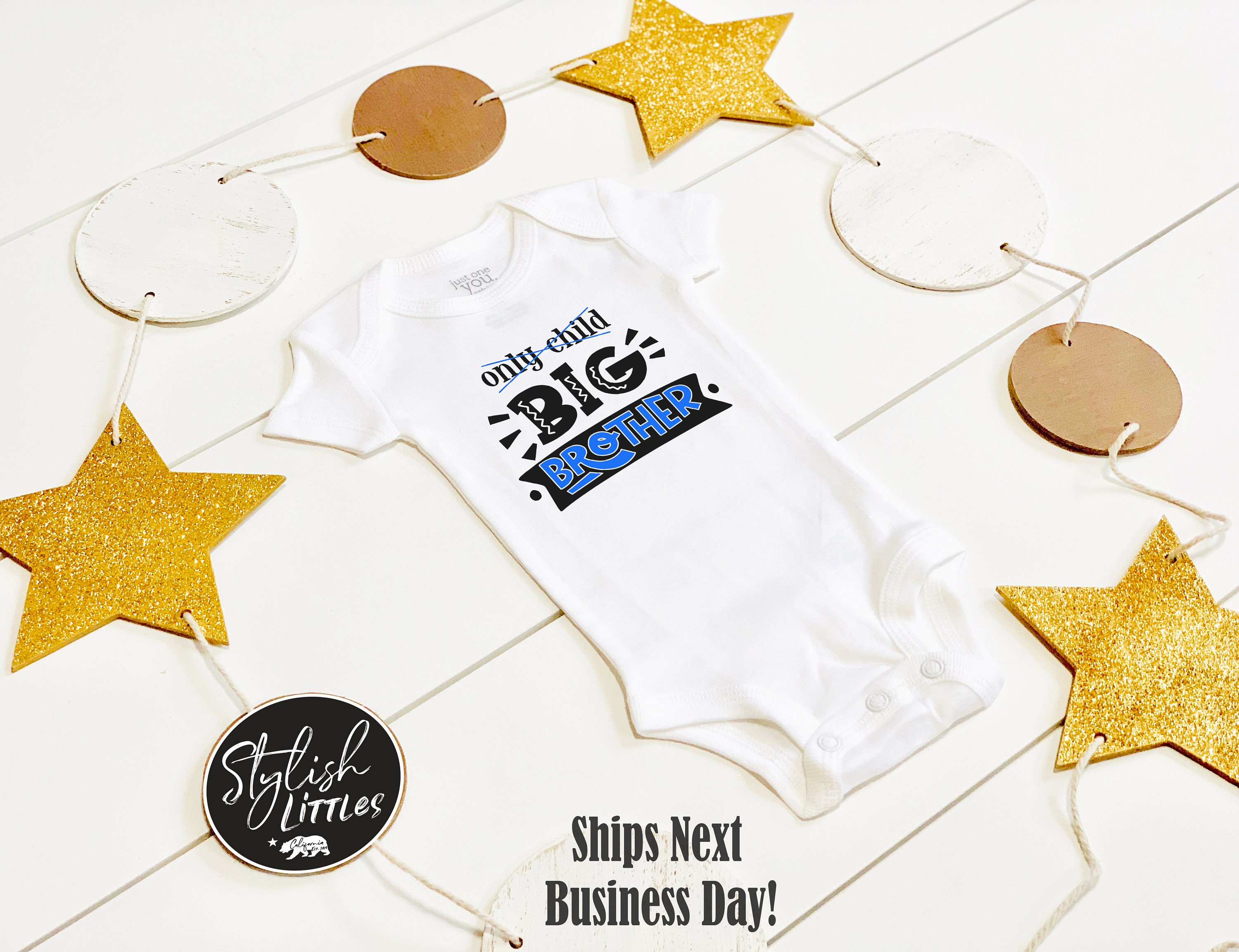 New Big Brother Baby Boy Onesie® Pregnancy Announcement Kid Etsy