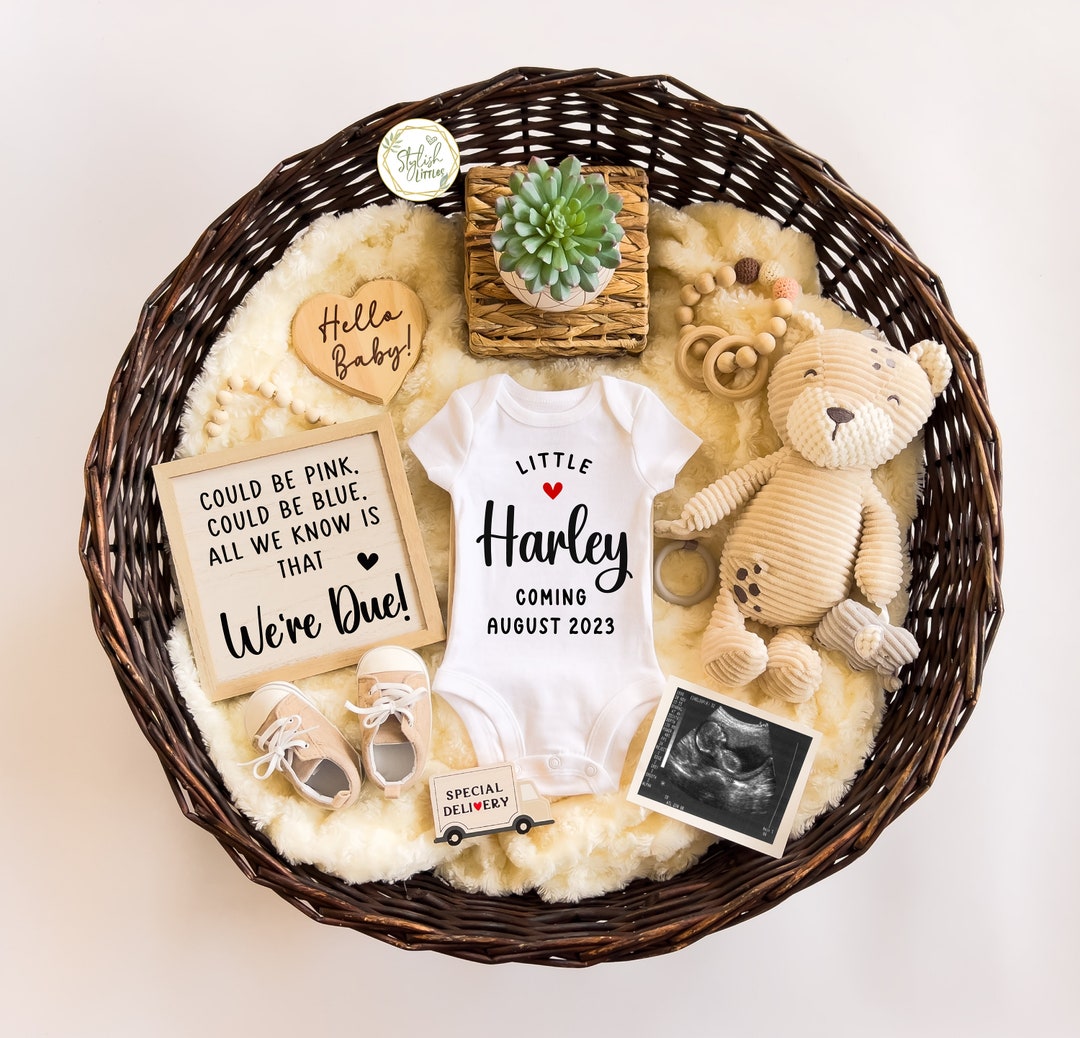 Rustic Country Digital Pregnancy Announcement Social Media Post ...
