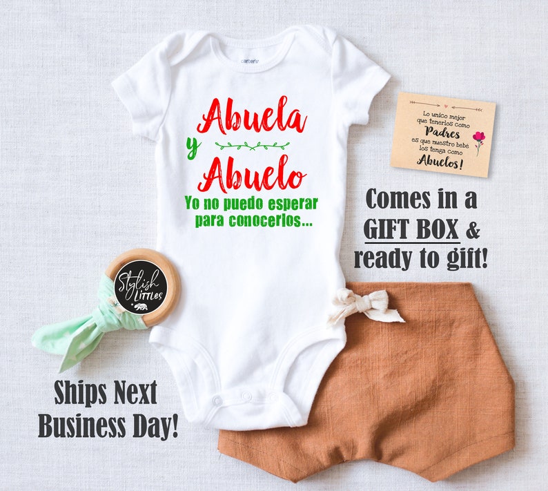 Spanish Baby Announcement Newborn Onesie® a Pregnancy Reveal Etsy