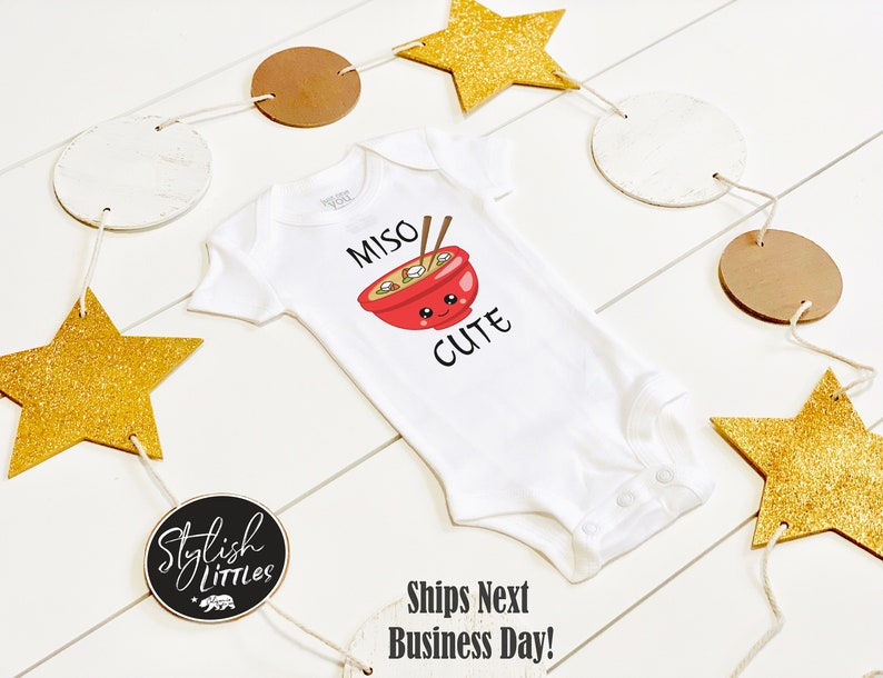 Japanese Asian Food Newborn Bodysuit Miso Cute Funny Baby Onesies\u00ae Kids Birthday Gift Coming Home Onesie\u00ae Baby Shower Unisex Gift