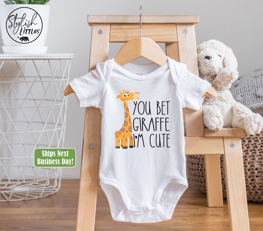 Giraffe Cute Baby Onesie Sayings Personalised Father's Day Giraffe