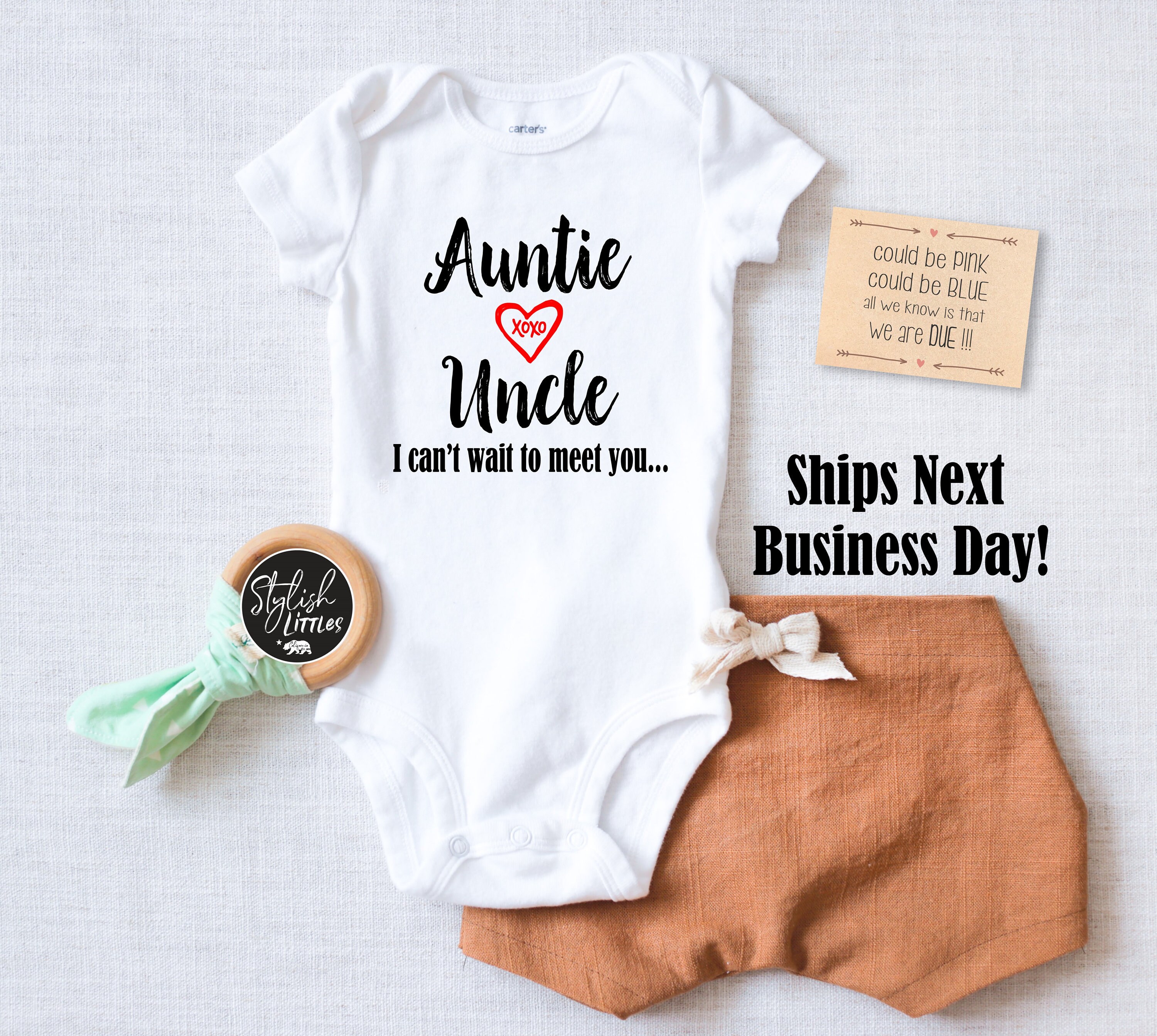 Aunt and uncle 2025 baby onesie
